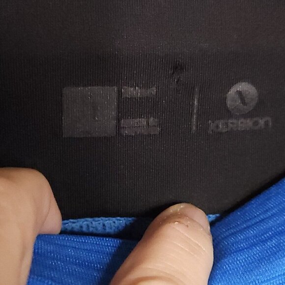 Xersion Blue Black Capri Leggings Large - Picture 7 of 9